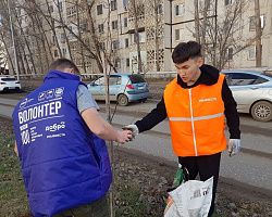 Волонтёры колледжа приняли участие в озеленении аллеи по улице В. Барсовой