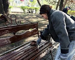 Студенты ИТЭП приняли участие в субботнике, организованном Росгвардией